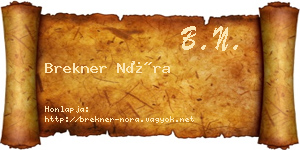 Brekner Nóra névjegykártya